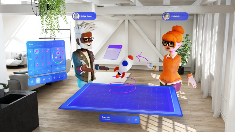 Microsoft se suma a metaverso con espacio virtual de avatares 3D para reuniones en Teams